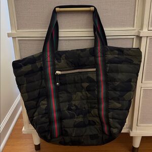 Sondra Roberts Black Tote with Gold Accents